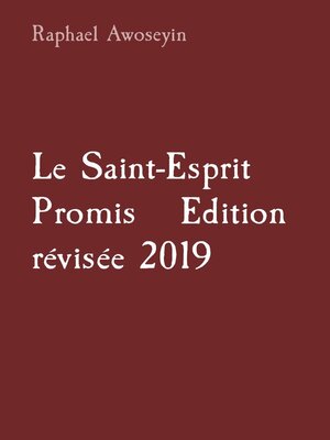 cover image of Le Saint-Esprit Promis   Edition révisée 2019